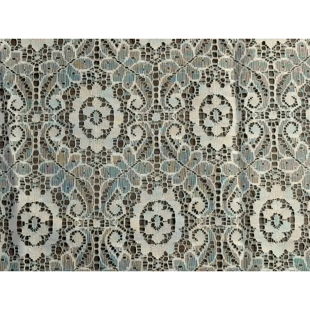 Vintage Floral Lace Curtain Panel White   L58